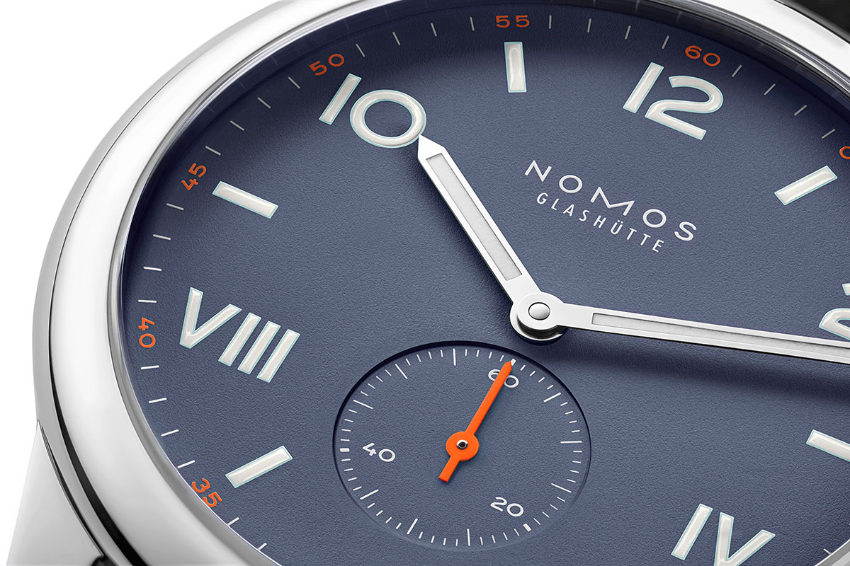 Club Campus by Nomos Glashütte - Bold and Beautiful Watches - slanted