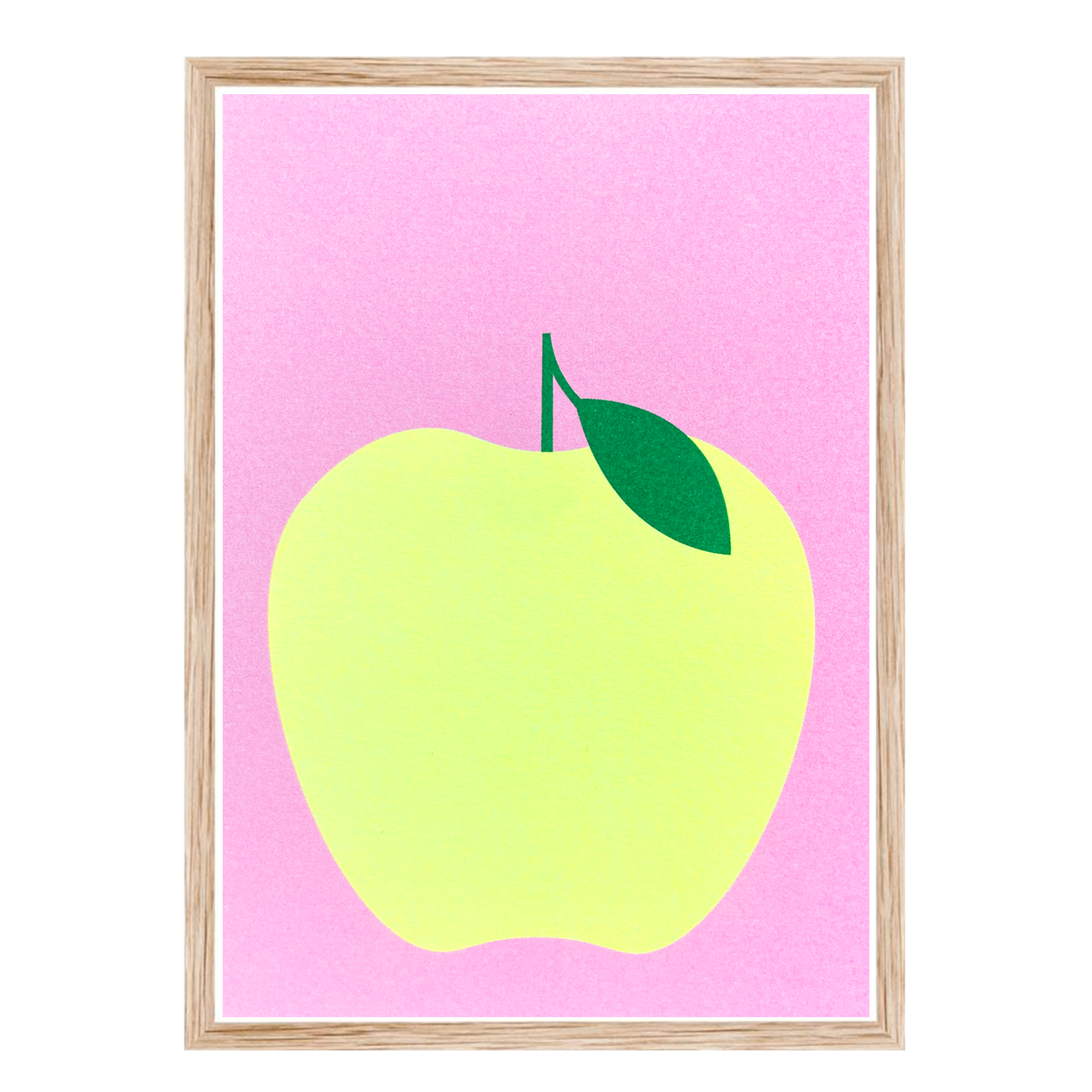 slanted Apple - Artprint Print Art Apfel—Risograph Poster