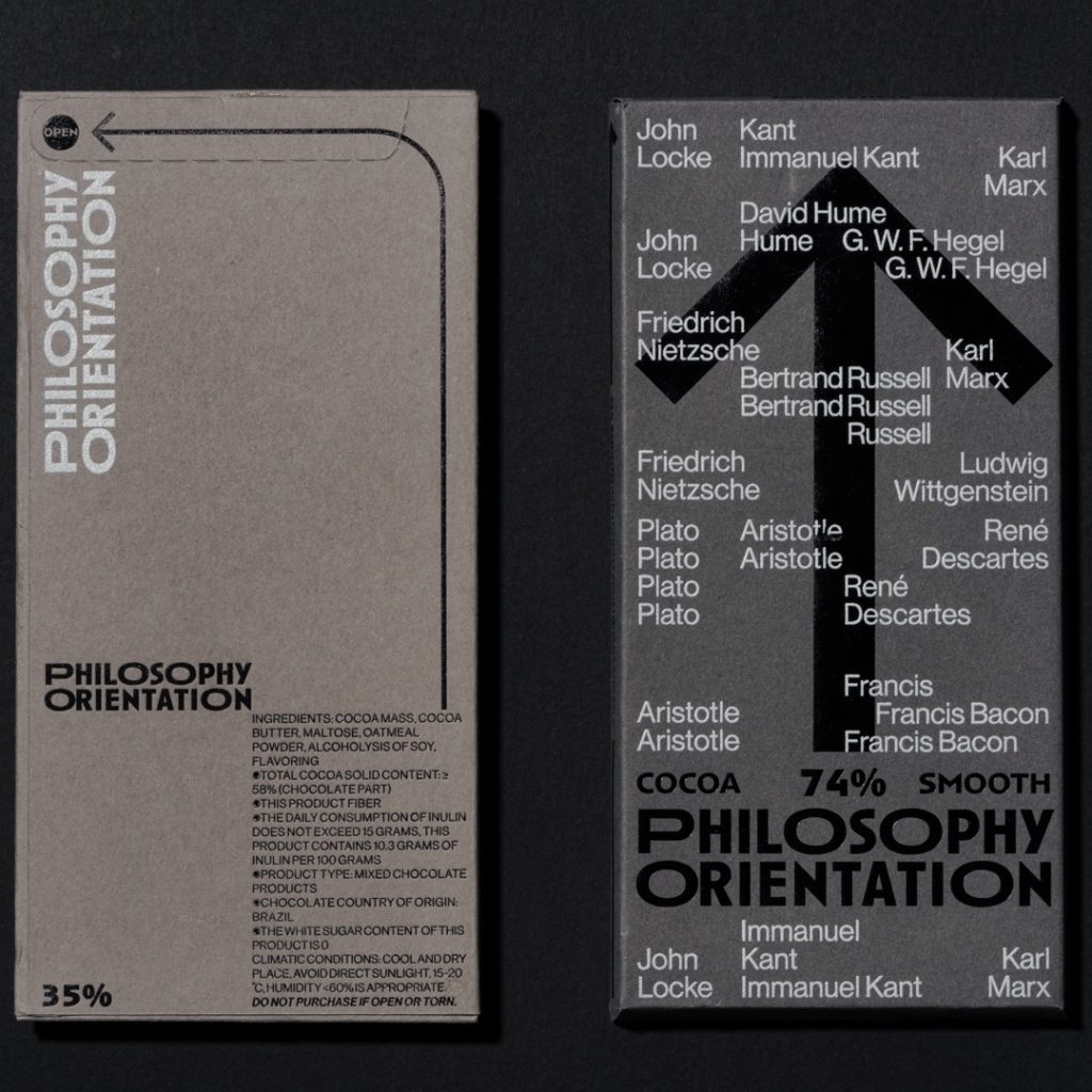 Philosophy Orientation Dark Chocolate Packaging & Branding